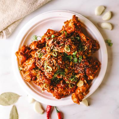 Tiger Cauliflower, top view.
