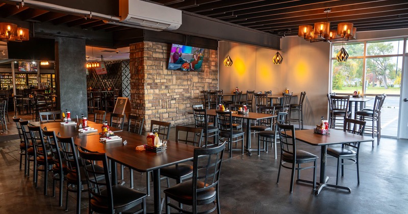 Dining room, tables ready for guests