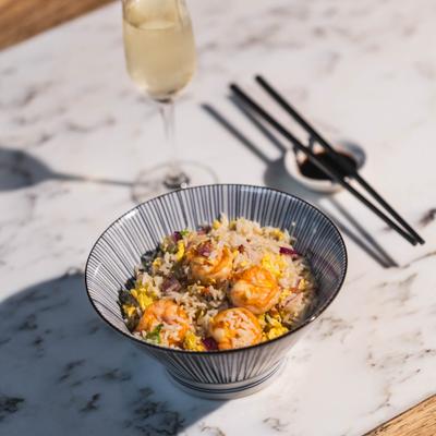 Prosciutto Shrimp Fried Rice.