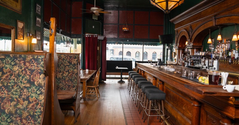 Interior, bar and dining area