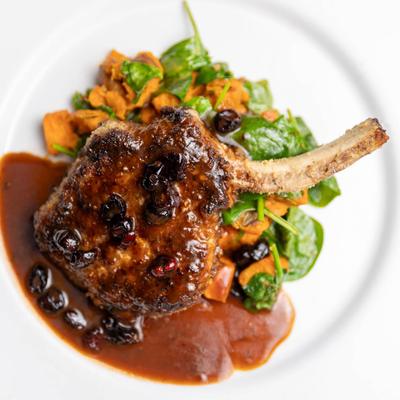 Walnut Crusted Pork Chop.