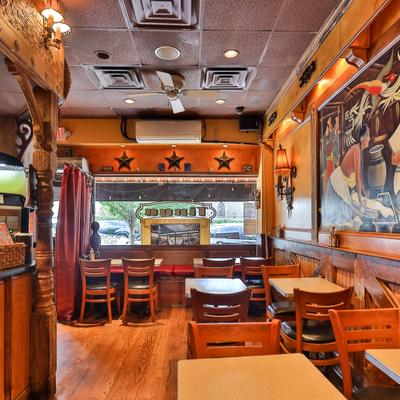 Tables set for guests.