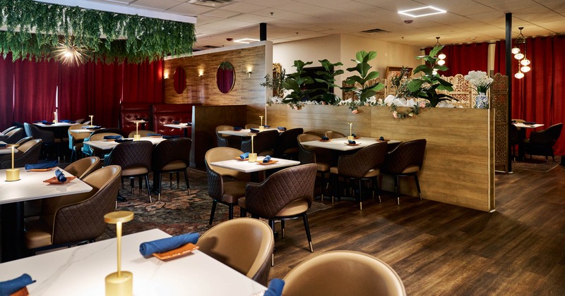 Restaurant interior, seating space