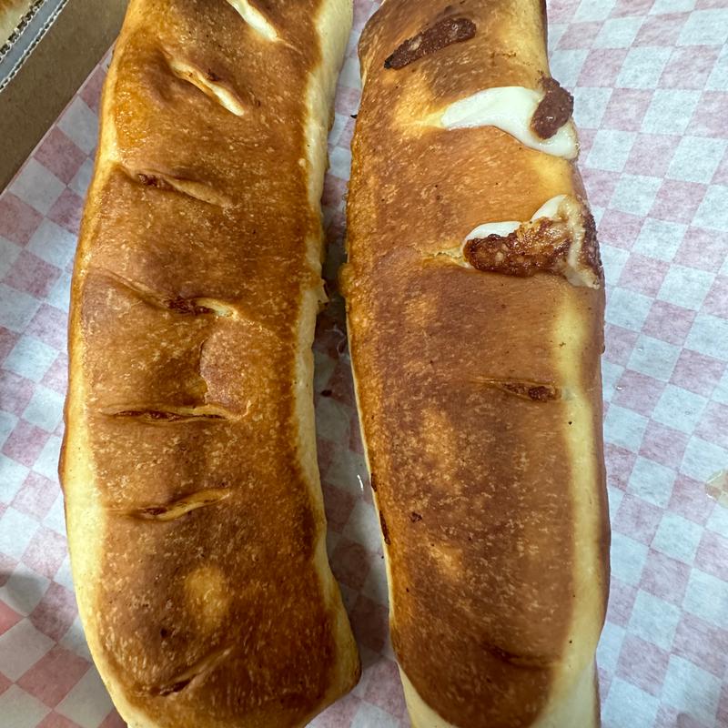 Stuffed cheesy pesto  bread photo