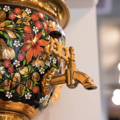 A vintage coffee appliance.