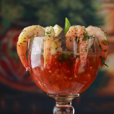 Close up of Shrimp cocktail