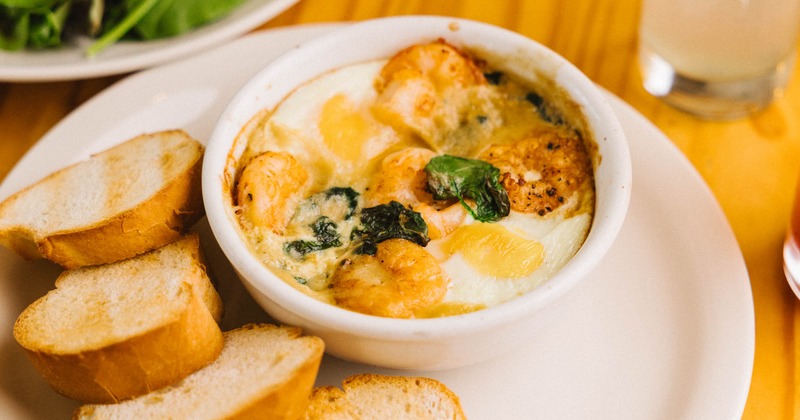 Shrimp Baked Eggs