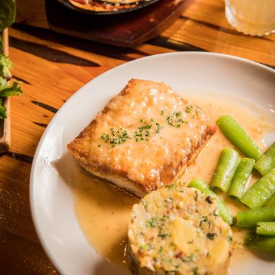 Seared Halibut plate