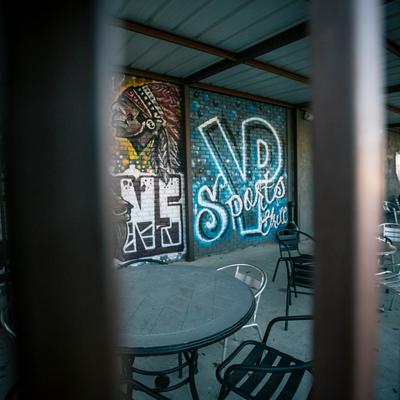 Outside shot of patio murials.