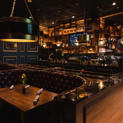 Interior, banquette seating