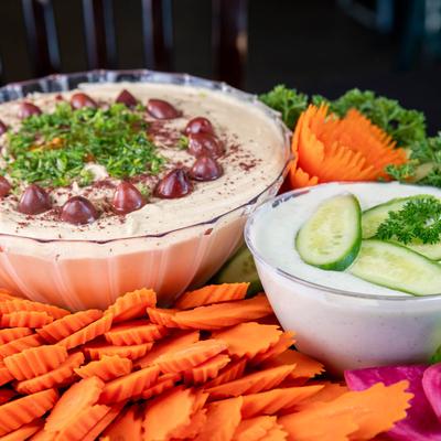 Mediterranean Chips & Dips Tray.