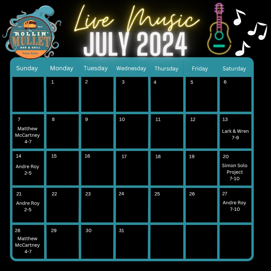 LIVE MUSIC July 2024 event photo