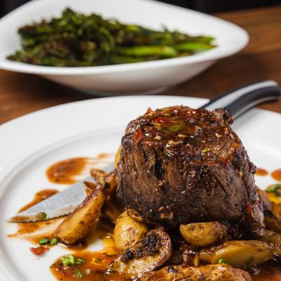 Filet Mignon, and rosemary fingerling potatoes