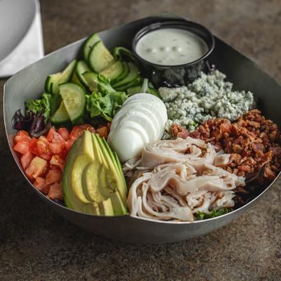 Cobb salad, closeup.