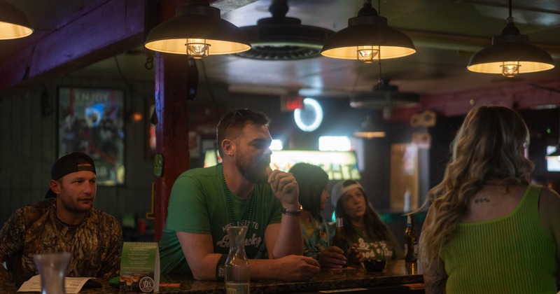 Bar atmosphere with guests