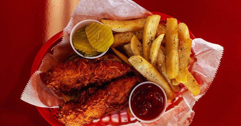 Chicken tenders and fries