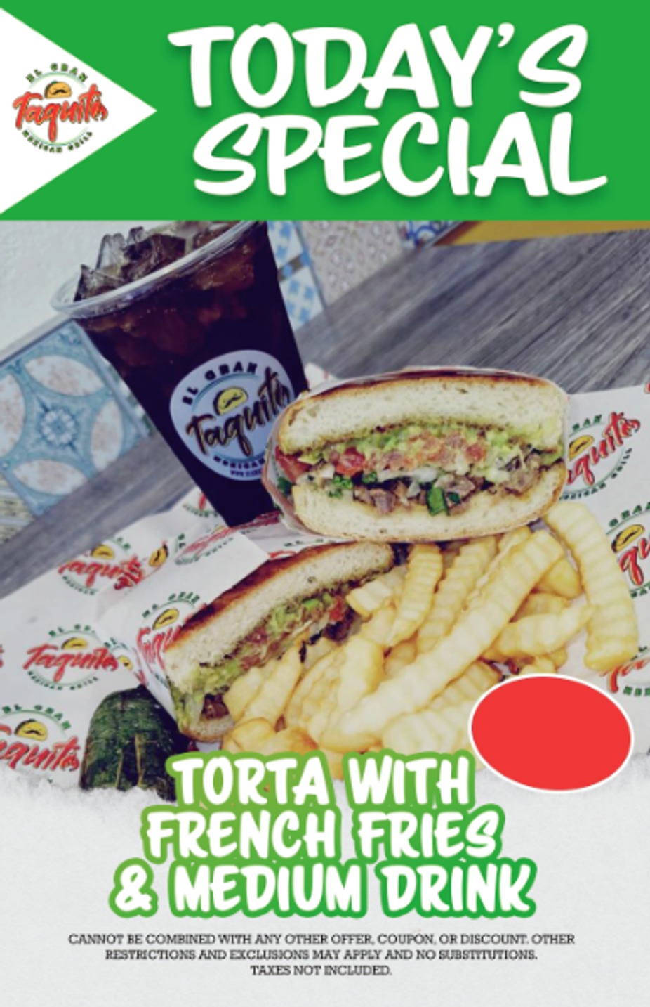 El Gran Taquito Mexican Grill all specials