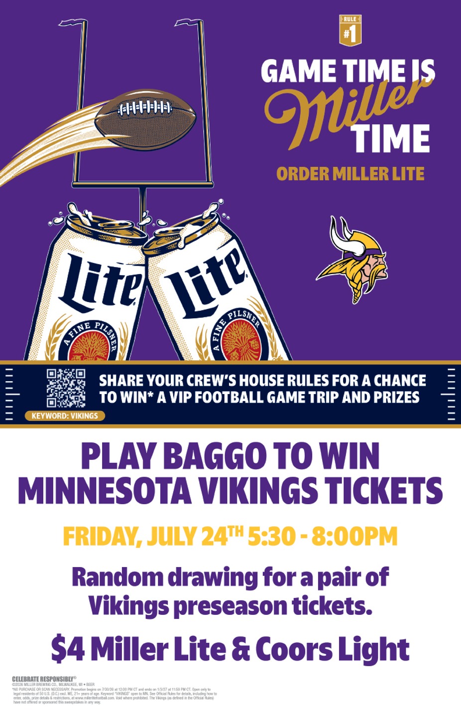 MINNESOTA VIKINGS BAGGO TOURNAMENT! event photo