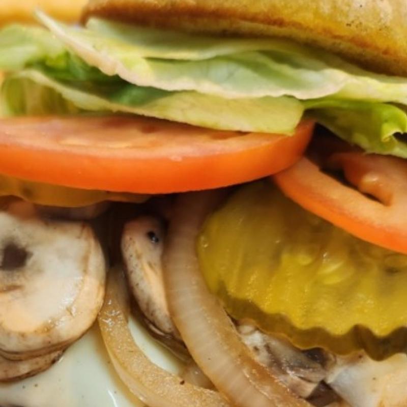 menu item 14 of 29, Mushroom Swiss Burger