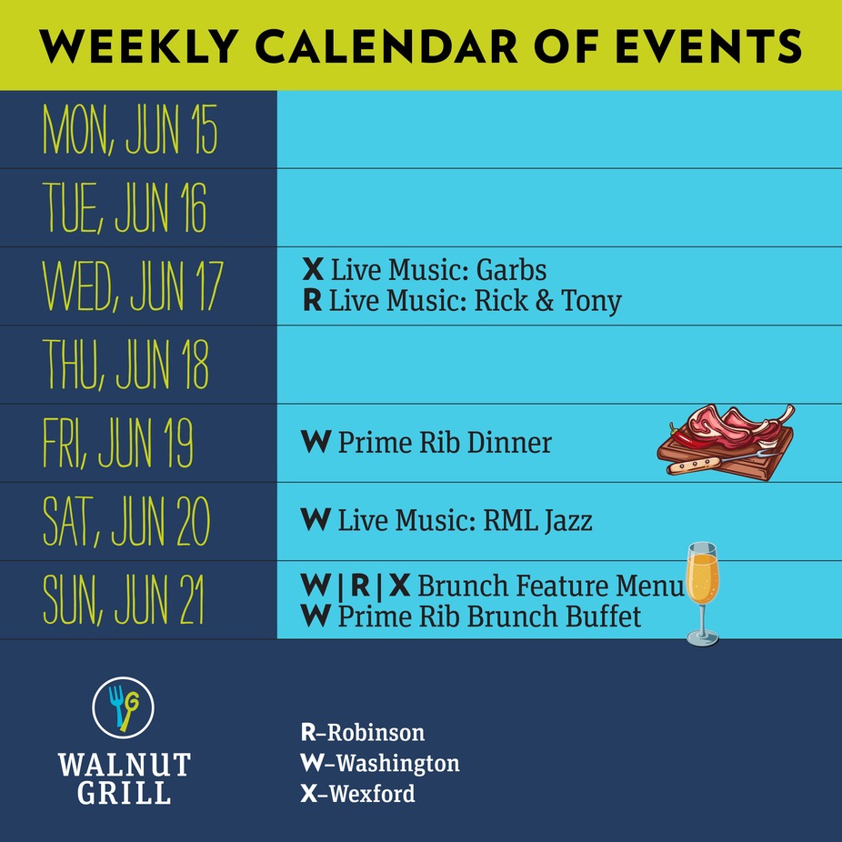 WEEKLY EVENT CALENDAR event photo