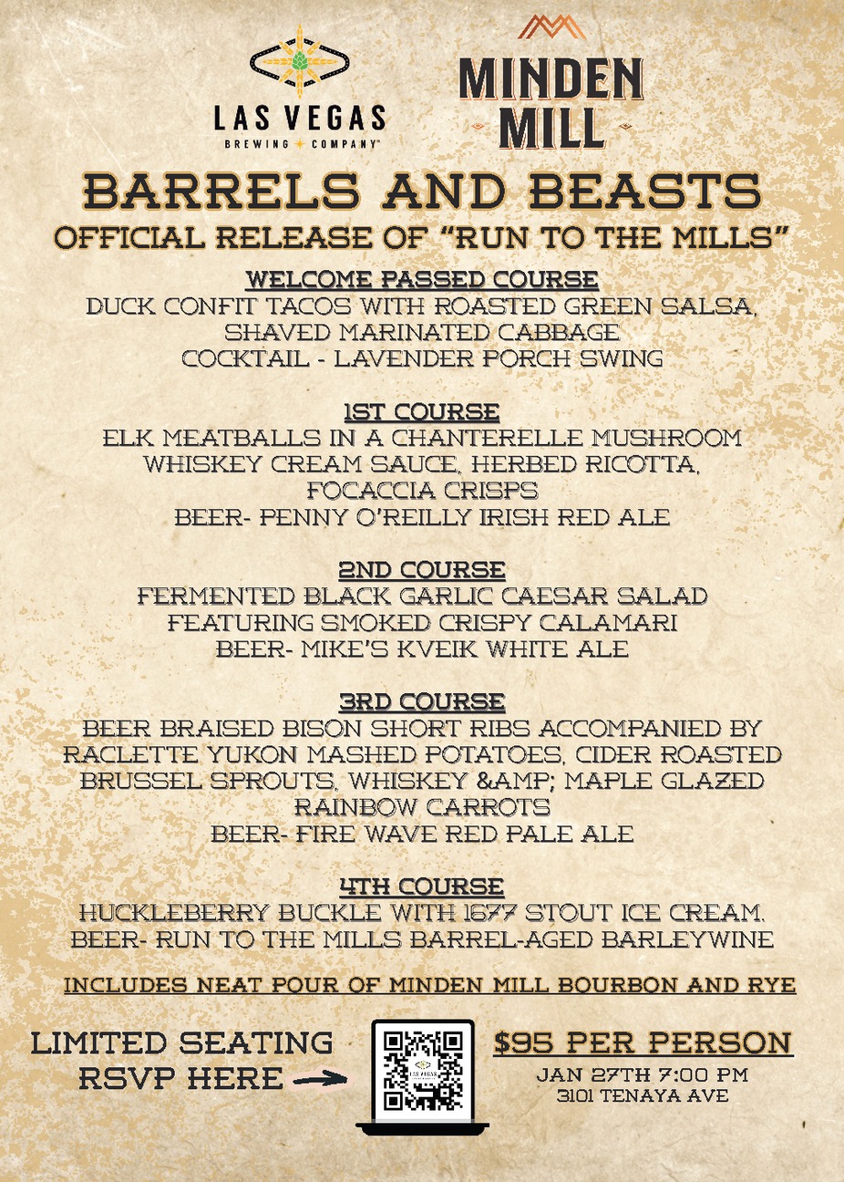 Barrels & Beasts Beer & Whiskey Dinner event photo