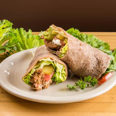 Breakfast patty wrap photo