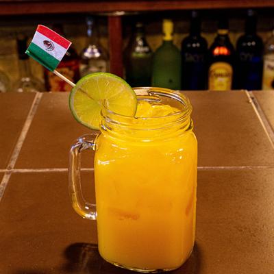 Orange cocktail closeup