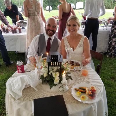 The bride and groom.