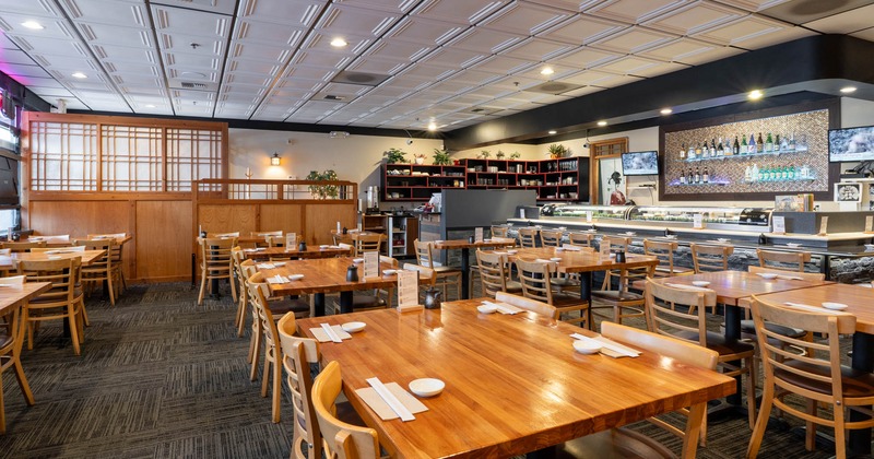 Interior, chairs and tables