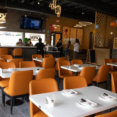 Interior, dining area.