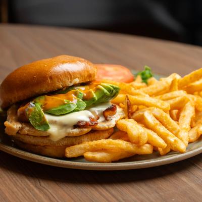 California Chicken Sandwich, served.