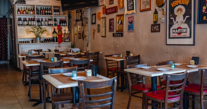 Interior, seating area, wall decorations