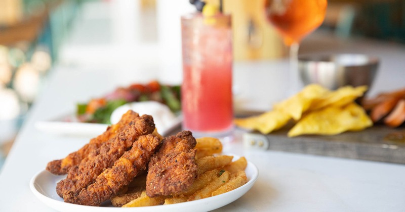 Chicken fingers and fries