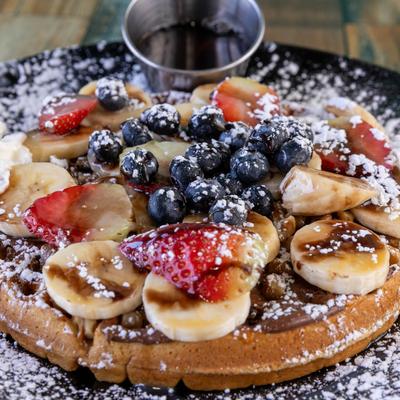 Waffle Heaven, closeup.