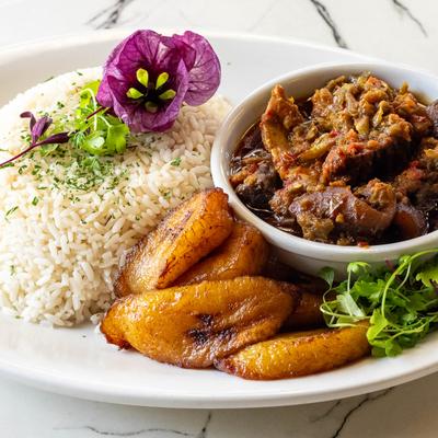 Various food in the plate.