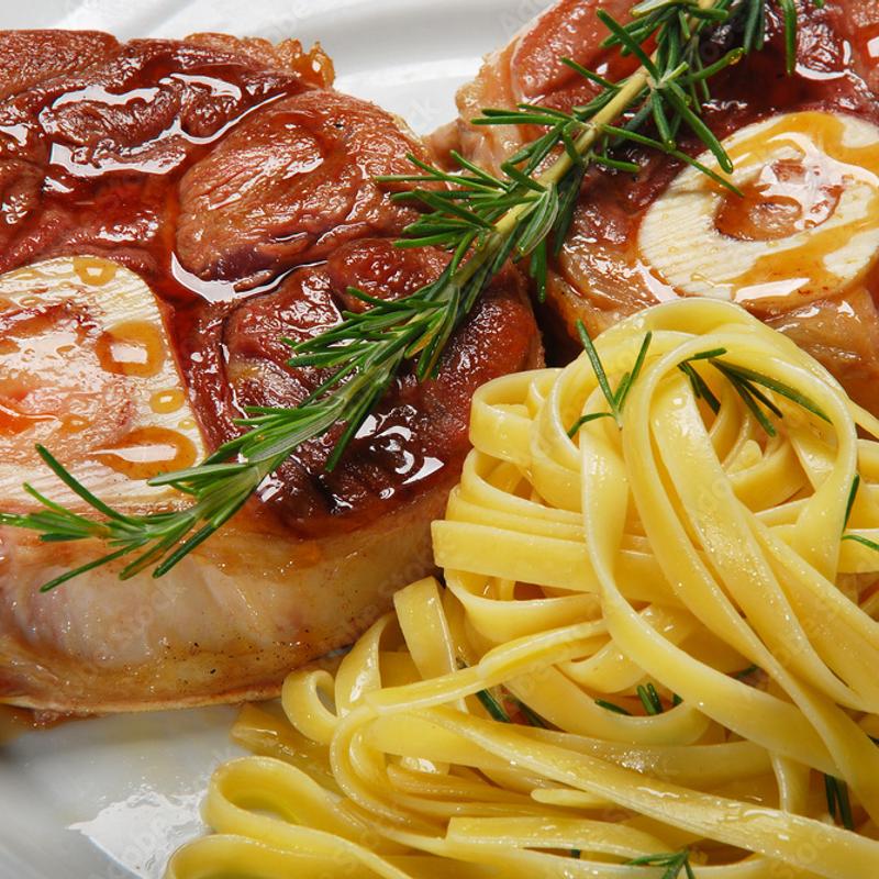 Pork Ossubuco side pasta photo