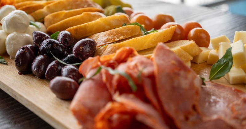 Charcuterie board, close up