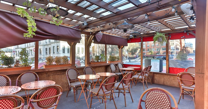 Outdoor covered seating area