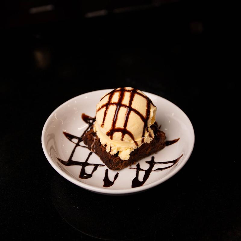 Brownie with Vanilla Ice Cream photo