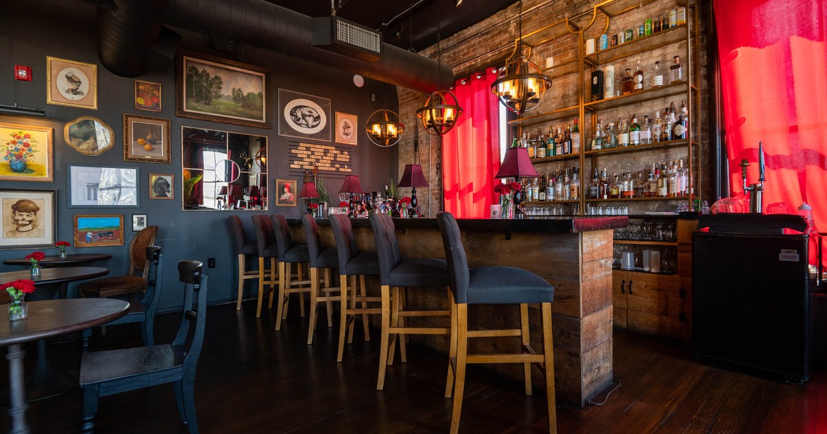 Interior bar seating area