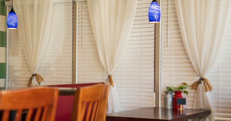 Interior, curtains decoration detail
