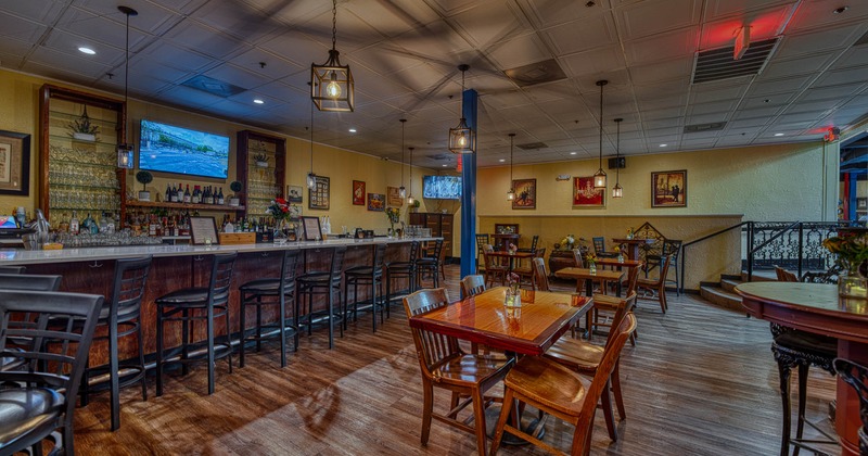 Interior, bar counter area