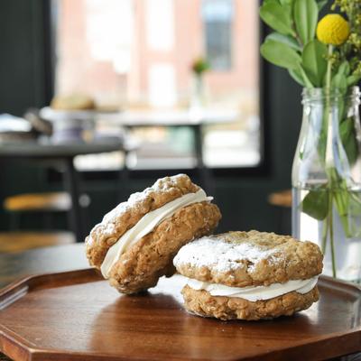 Bourbon Butter Oatmeal Cream Pie.