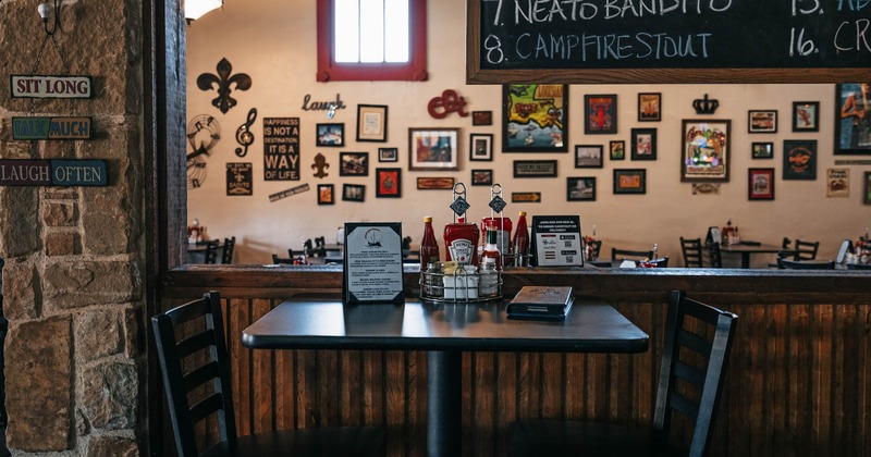 Interior, guest tables  and chairs