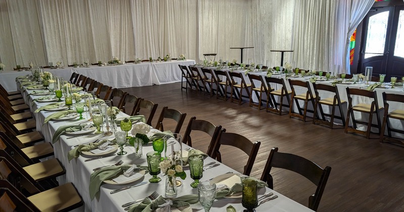 Interior, tables all lined up