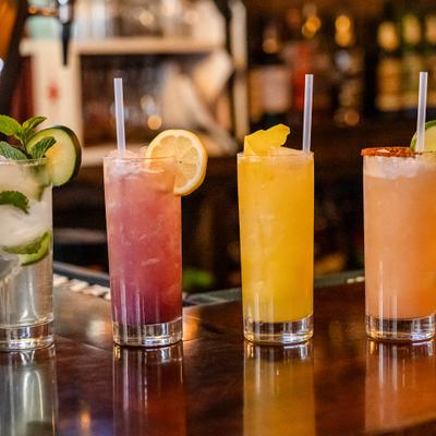 Various cocktails served