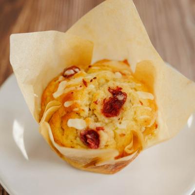 Orange cranberry muffin.