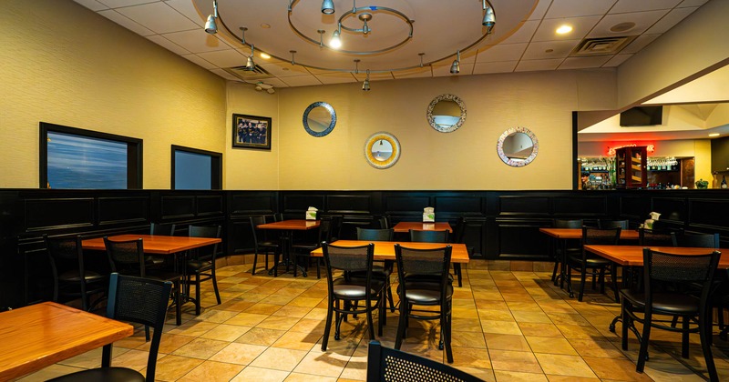 Interior, seating area, decoration on the walls