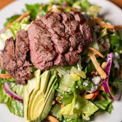 Steak salad.