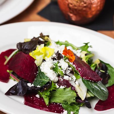 Beet and spinach salad.